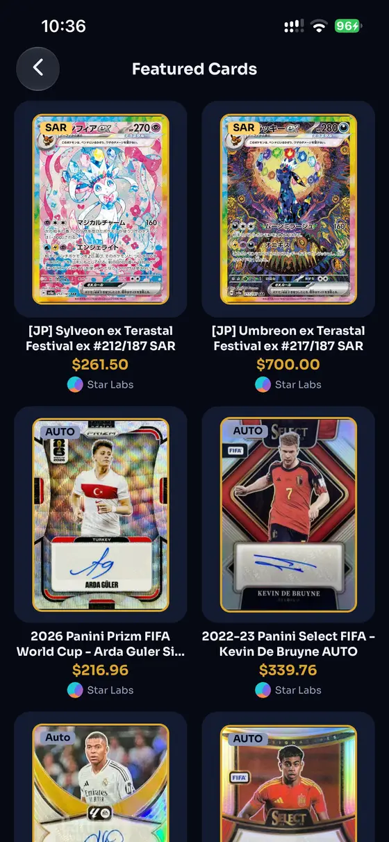 Buy & sell cards